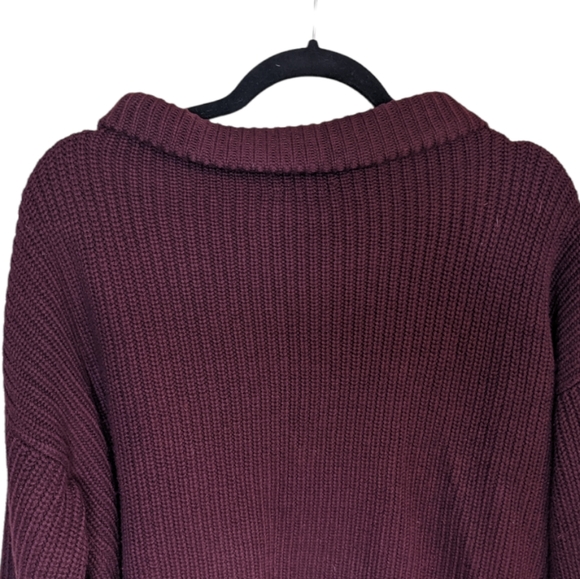 Lord & Taylor Burgundy Knit Sweater Size S 🍂 - Picture 7 of 10